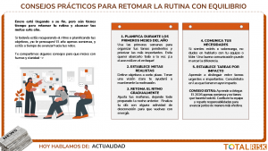 Retomar la rutina con equilibrio